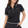 Banded Waist Zip Polo
